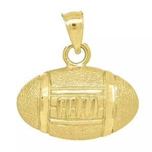 10kt Yellow Gold American Football Sports Pendant